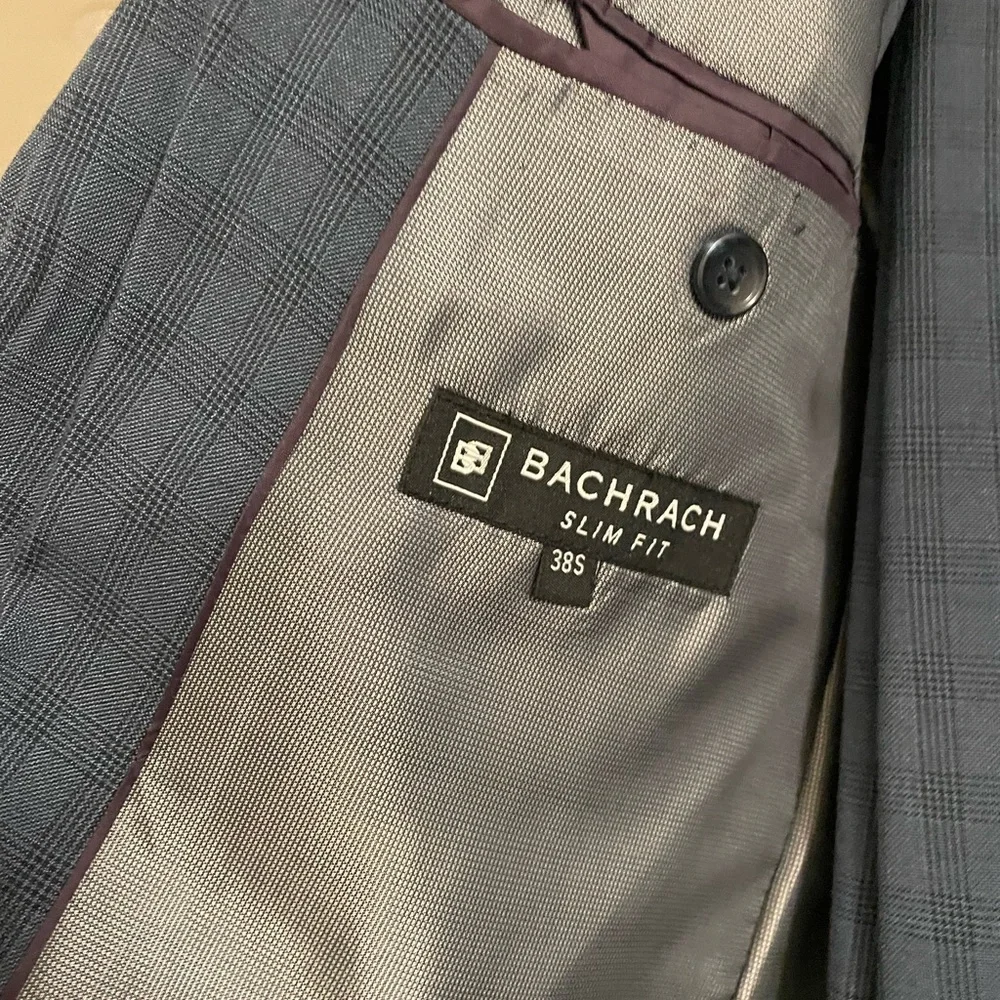 Men's Blue Checked Suit and Pants - Picture 2 of 3